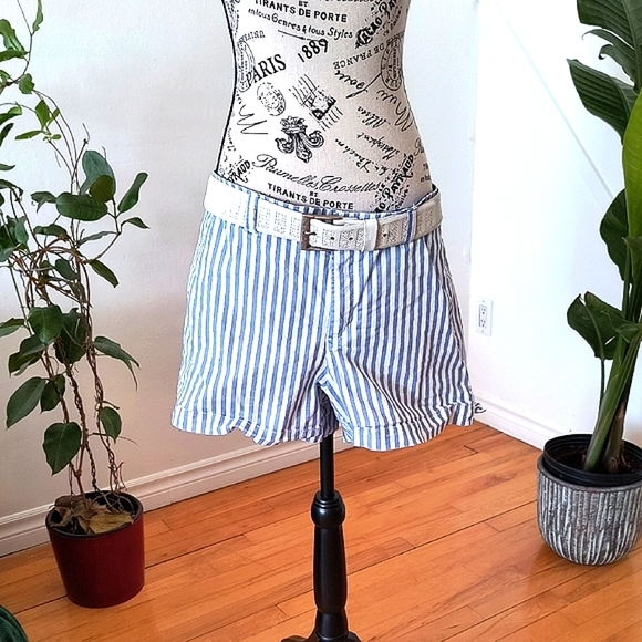 Old Navy Striped Blue and White Women's Shorts. Size 16. Great Condition. - Picture 1 of 6
